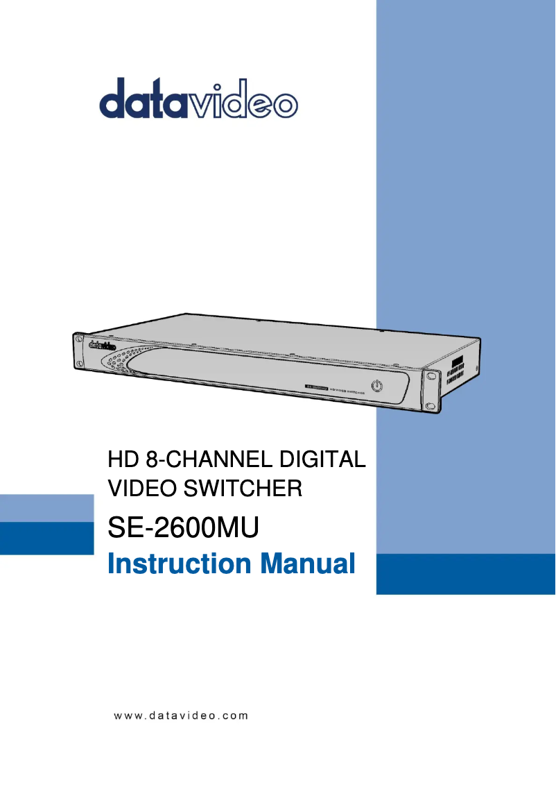 Image de la première page du manuel de l'appareil SE-2600MU