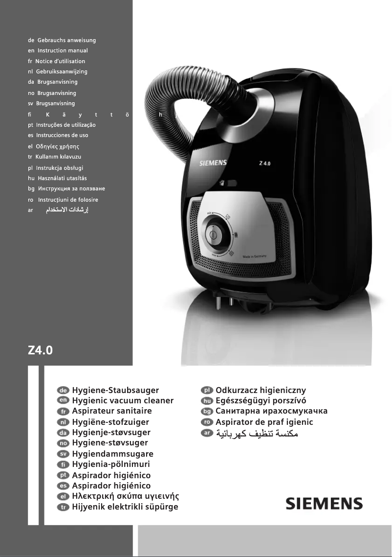 Page 1 de la notice Manuel utilisateur Siemens VSZ4GXTRM6