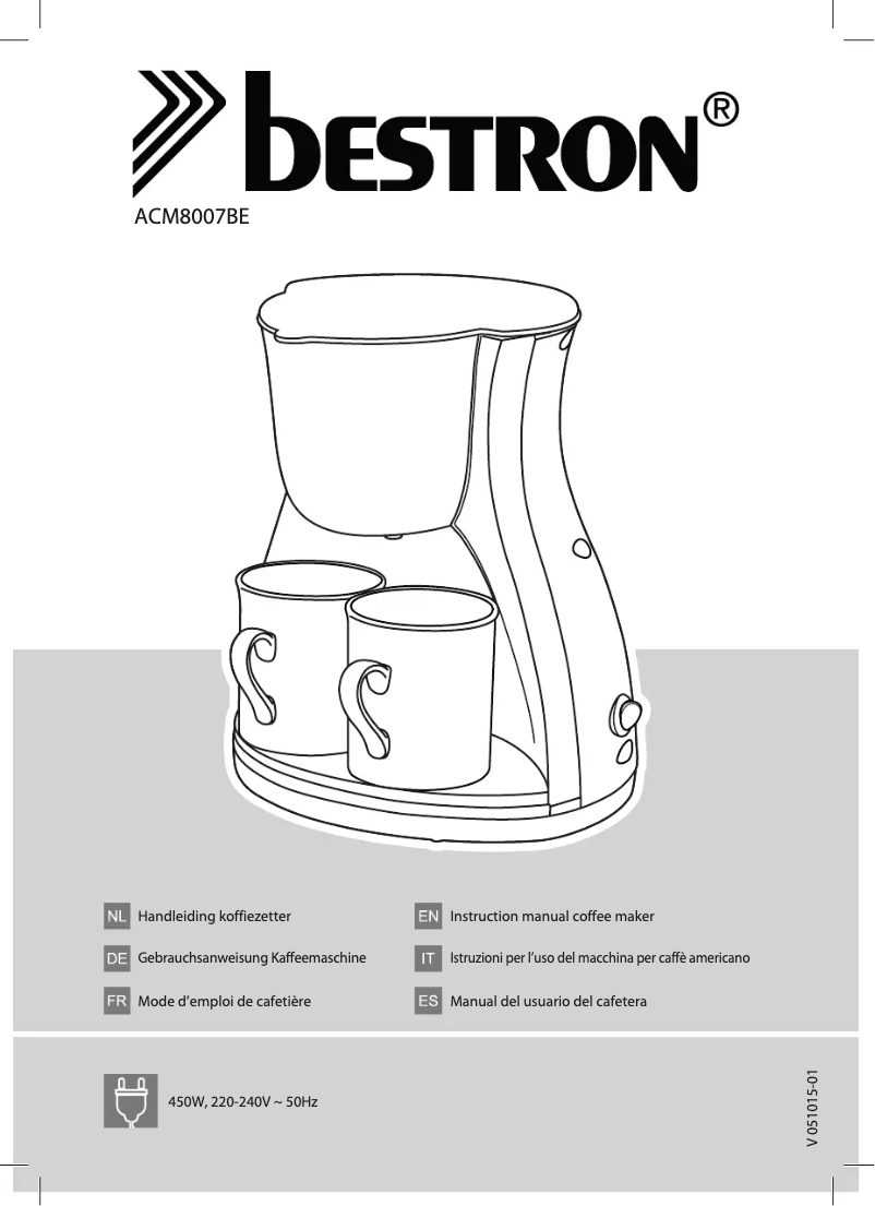 Page 1 de la notice Manuel utilisateur Bestron ACM8007