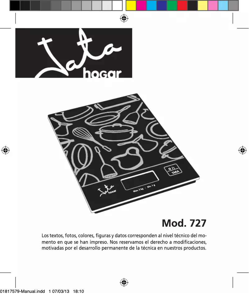Image de la première page du manuel de l'appareil 727