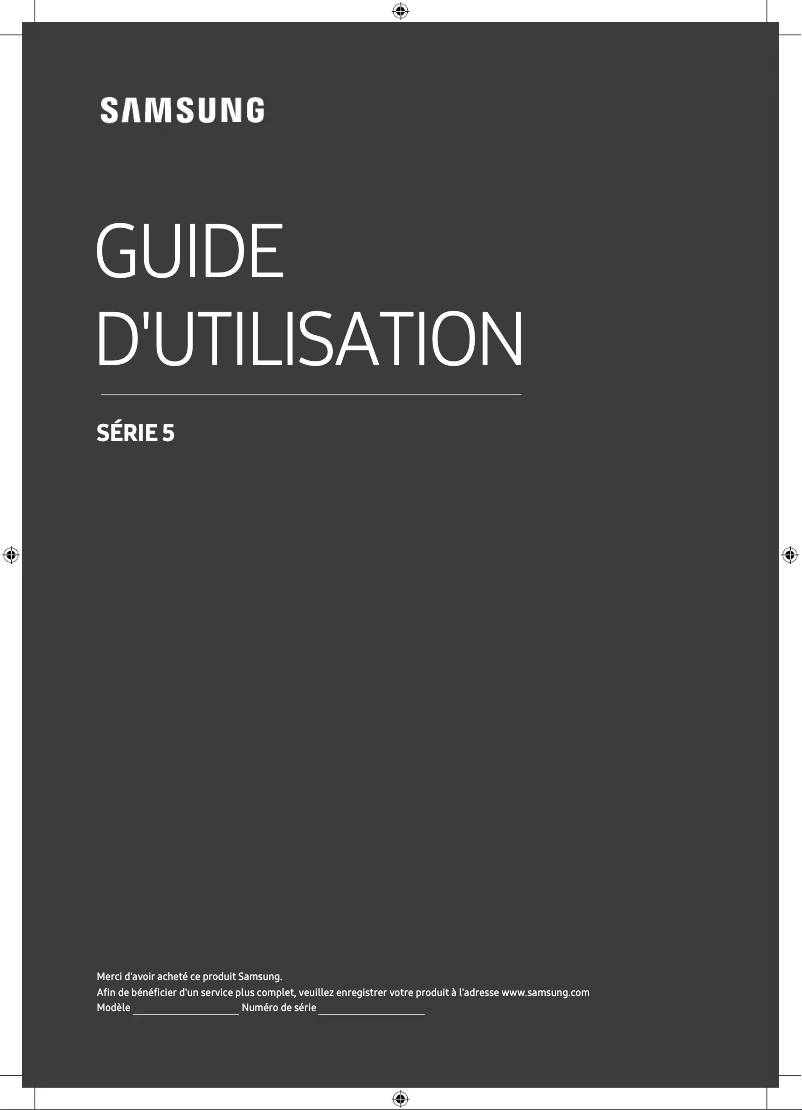 Page 1 de la notice Manuel utilisateur Samsung UA40N5000AK