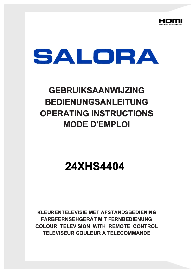 Image de la première page du manuel de l'appareil 24XHS4404