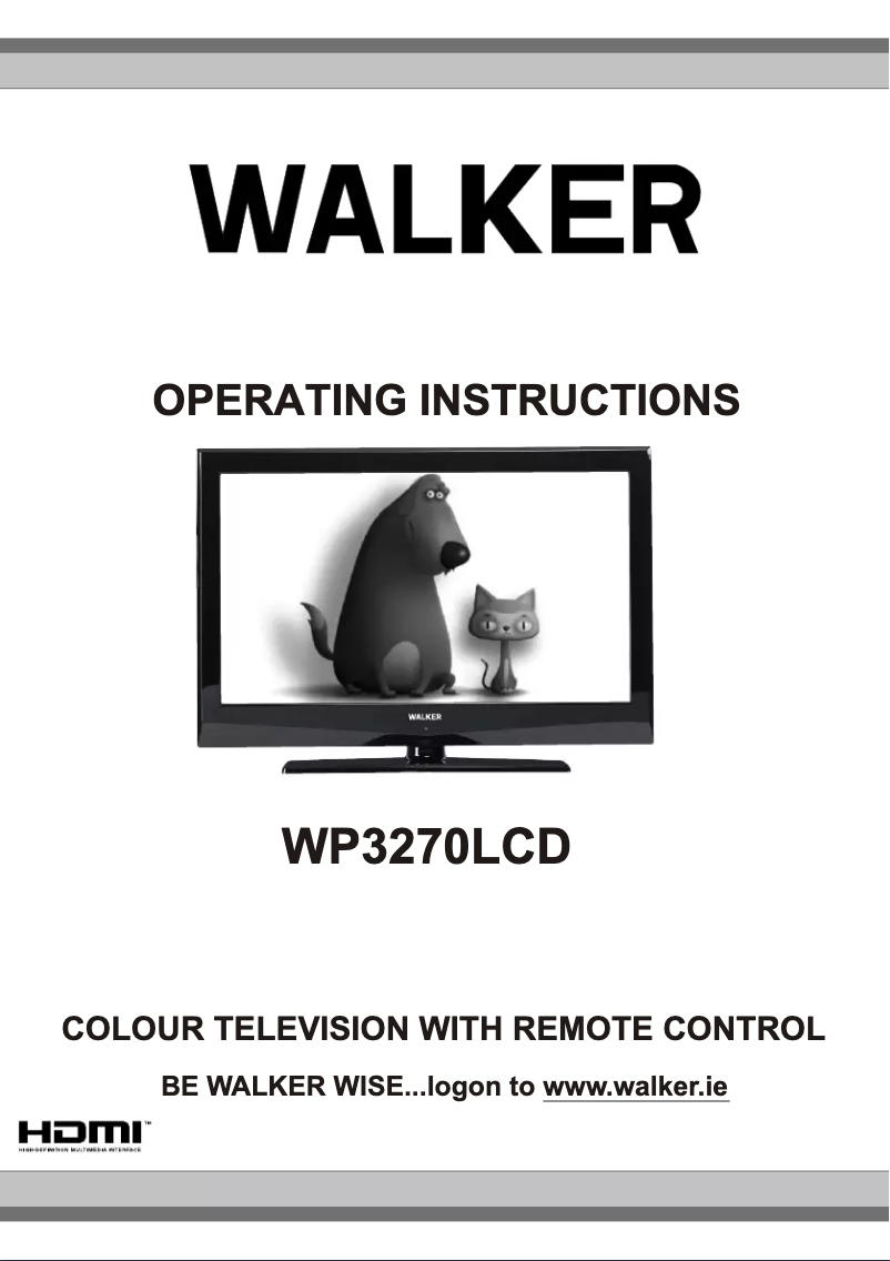 Page n°1 - Manuel utilisateur Walker WP3270LCD