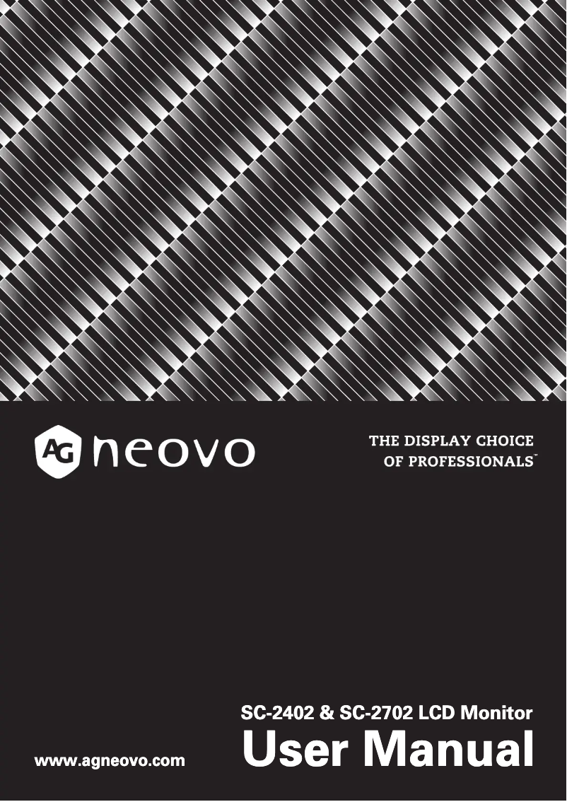 Page 1 de la notice Manuel utilisateur AG Neovo SC-2702
