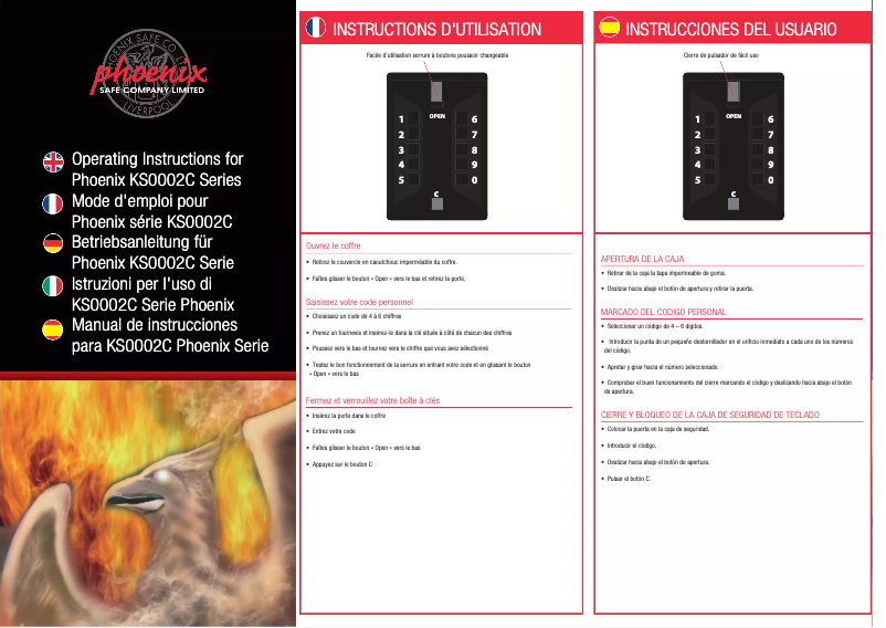 Page 1 de la notice Manuel utilisateur Phoenix KS0002C