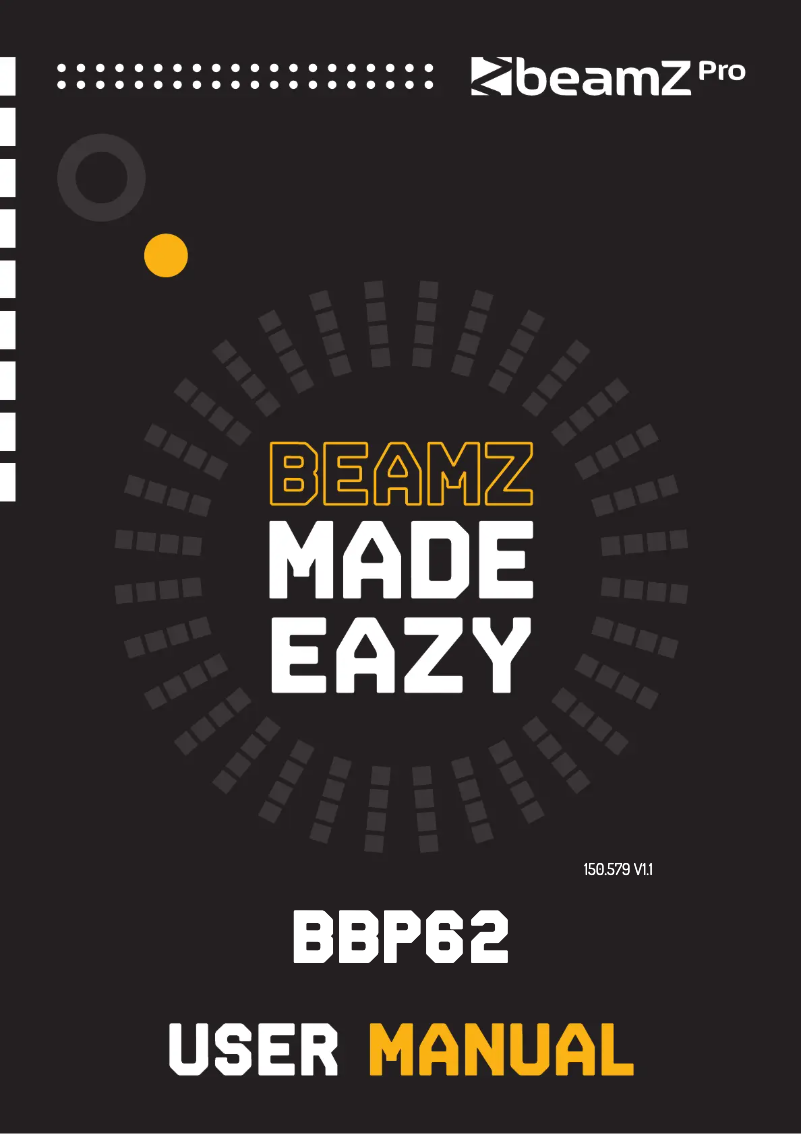 Page n°1 - Manuel utilisateur BeamZ BBP62
