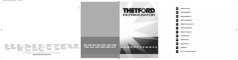 Page n°1 - Manuel utilisateur Thetford N175 Automatic Premium LCD