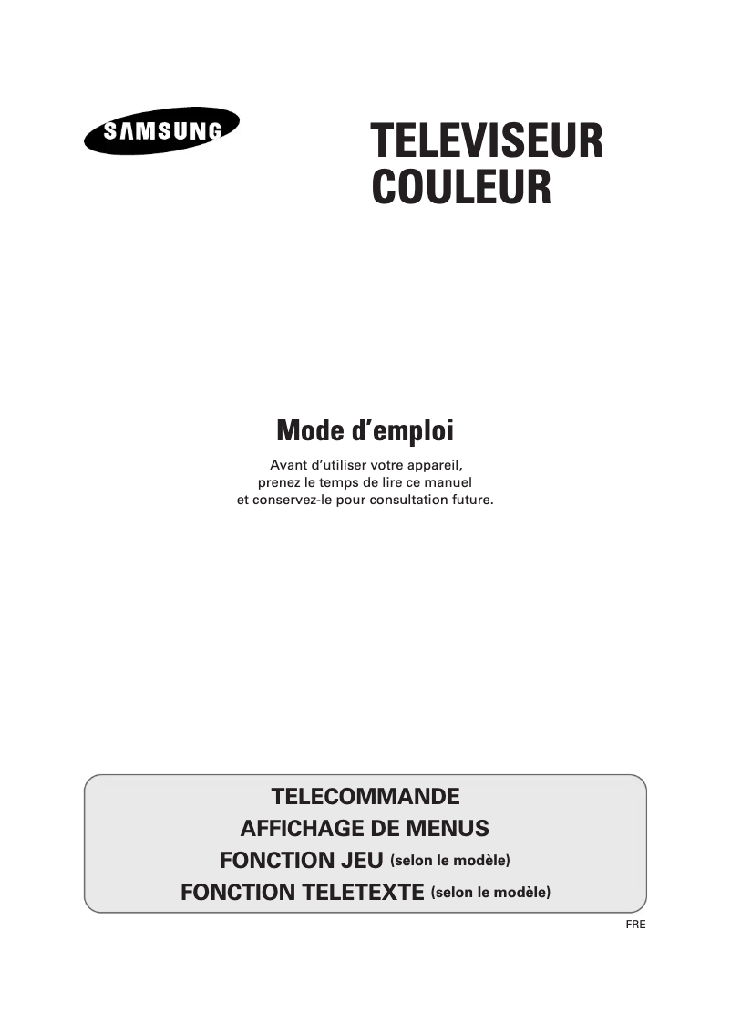 Page 1 de la notice Manuel utilisateur Samsung CS-21K10ML