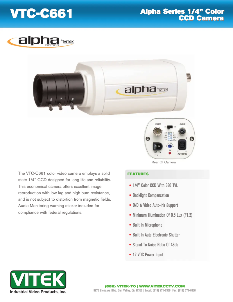 Página 1 del manual Manual de usuario Vitek VTC-C661