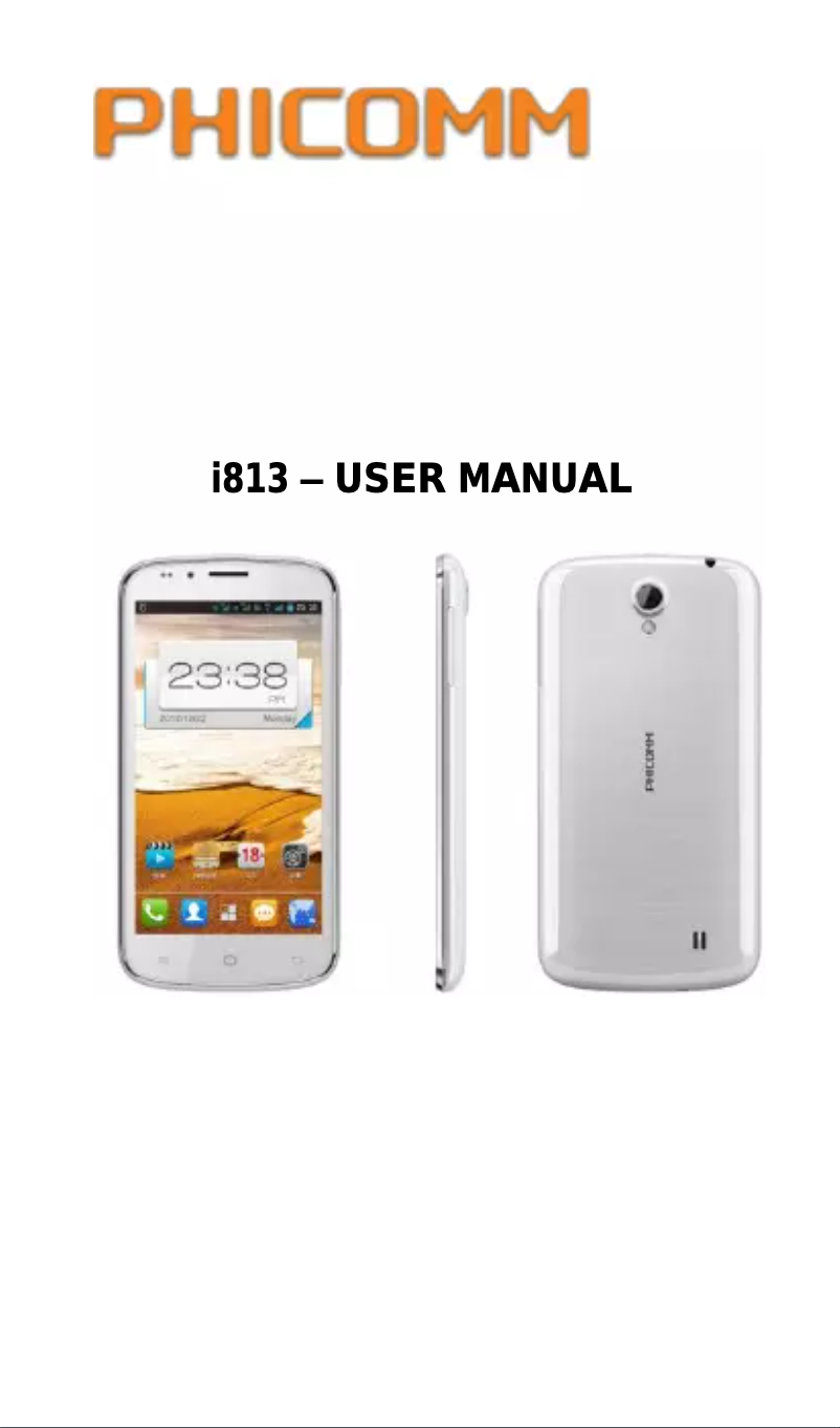 Página 1 del manual Manual de usuario Phicomm I813