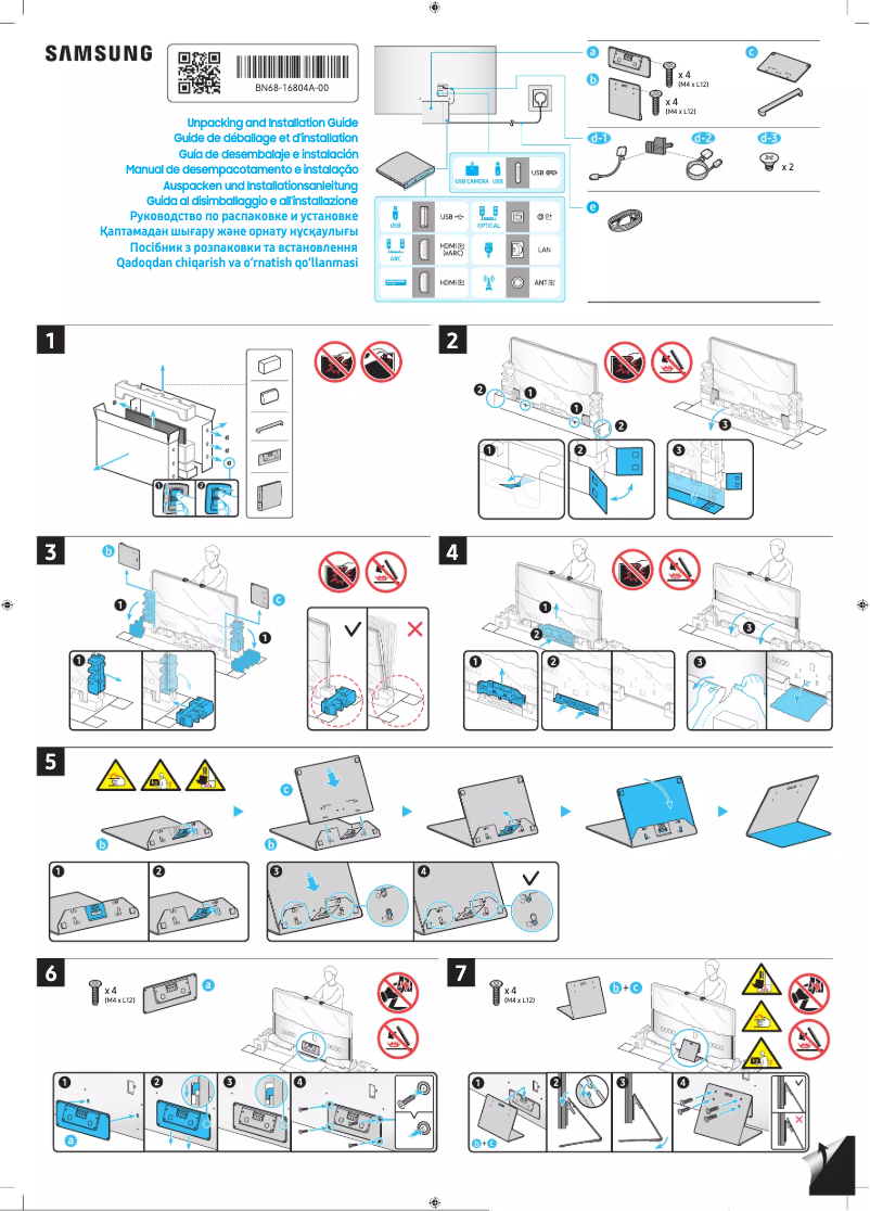 Page 1 de la notice Manuel utilisateur Samsung QE98QN990CT