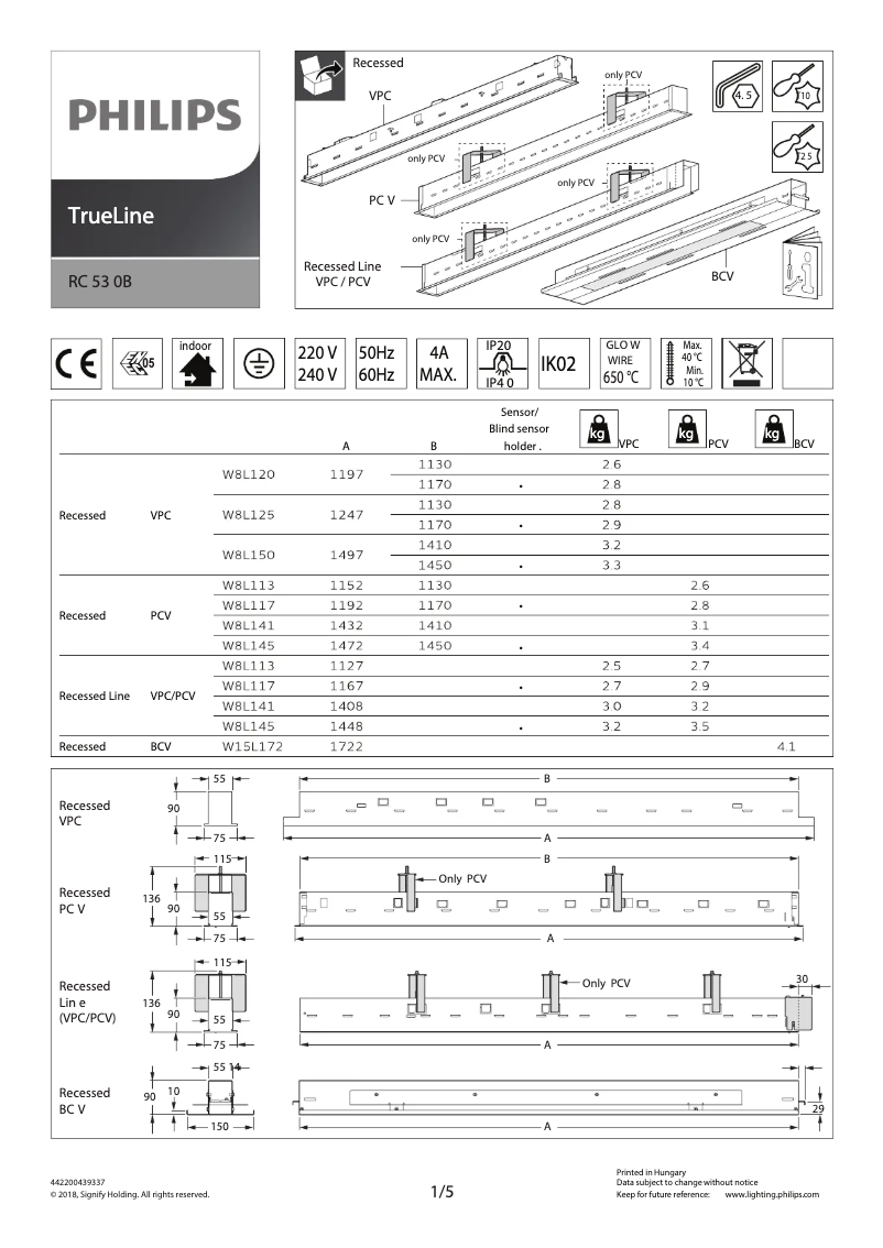 Page n°1 - Manuel utilisateur Philips TrueLine