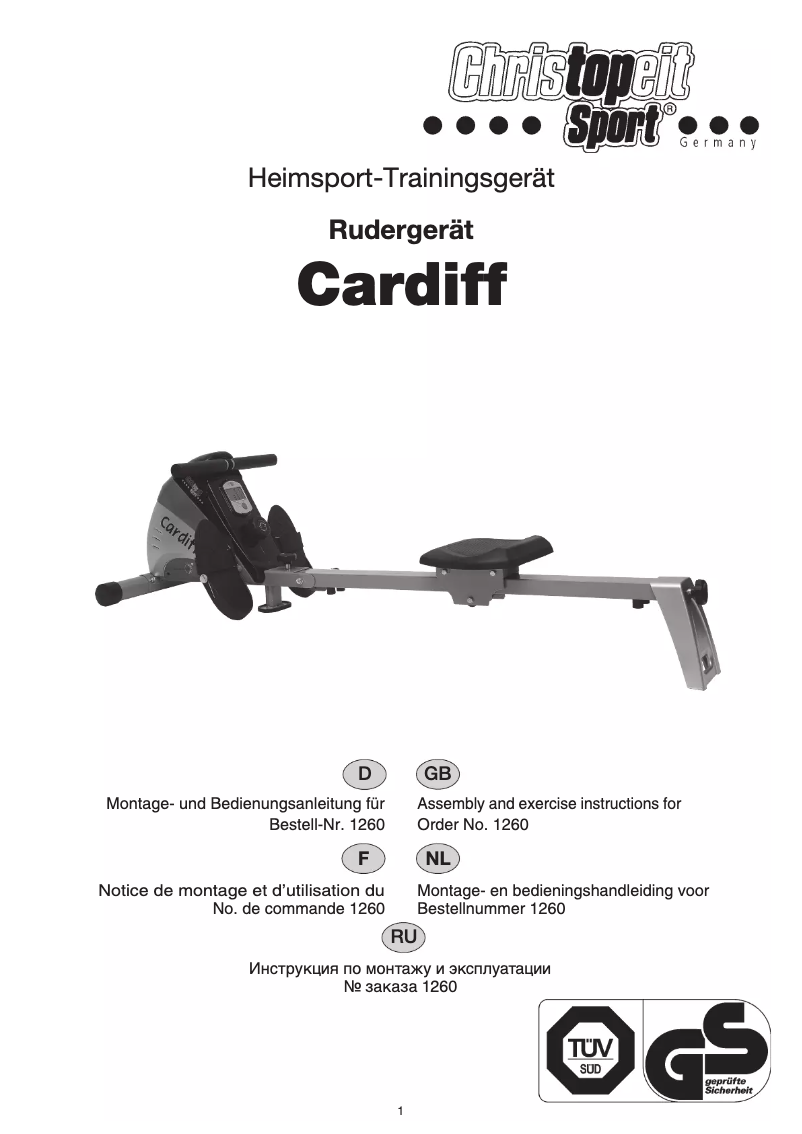 Page n°1 - Manuel utilisateur Christopeit Cardiff