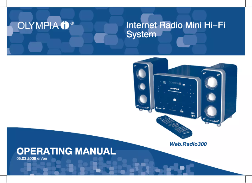 Page n°1 - Manuel utilisateur Olympia Webradio 300