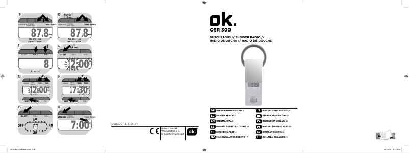 Image de la première page du manuel de l'appareil OSR 300