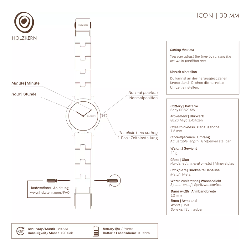 Page n°1 - Manuel utilisateur Holzkern Audrey