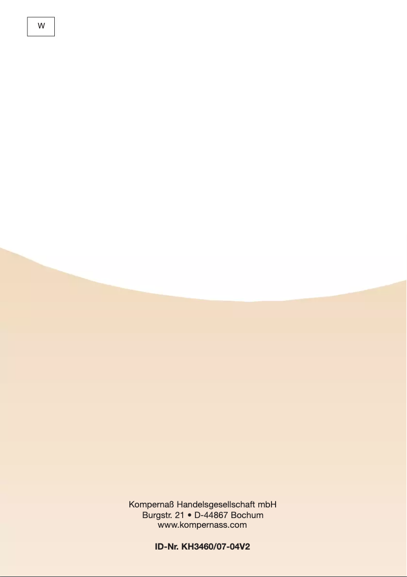 Page 1 de la notice Manuel utilisateur Bifinett KH 3460