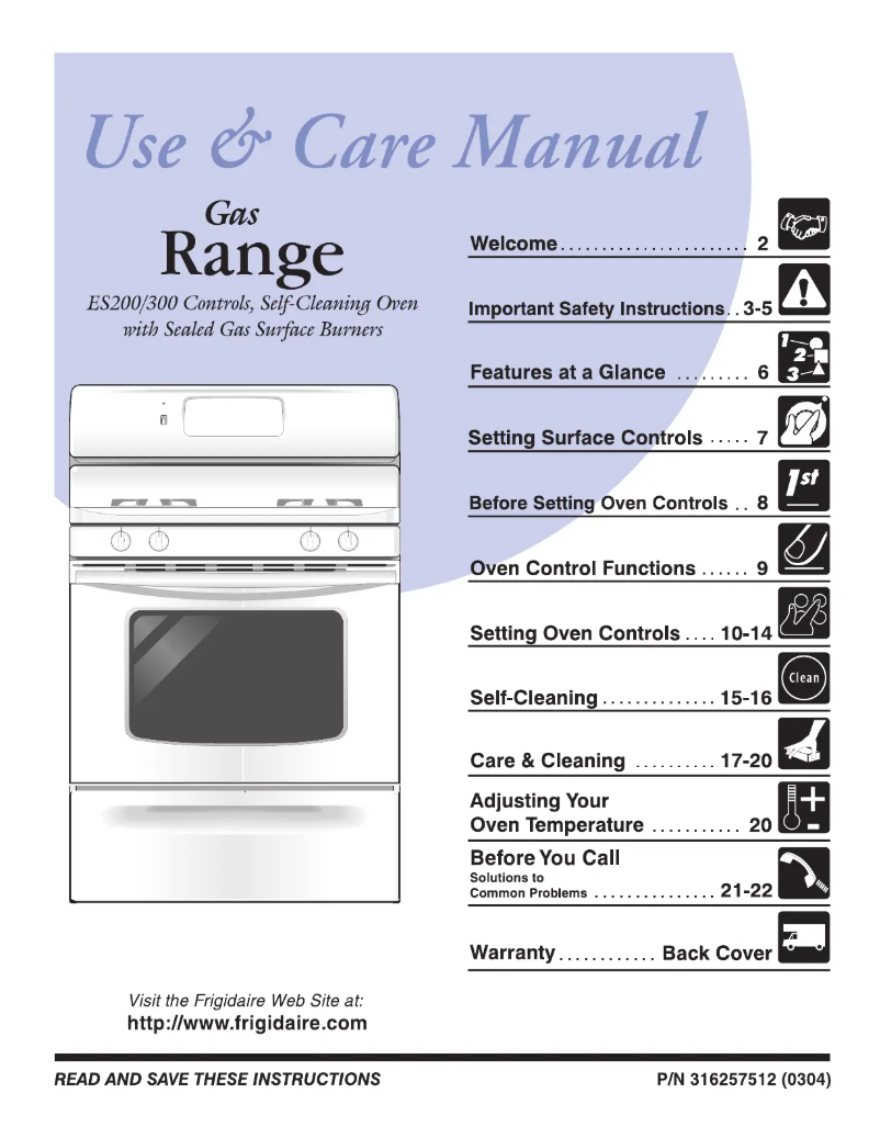 Page n°1 - Manuel utilisateur Frigidaire GLGF377CS
