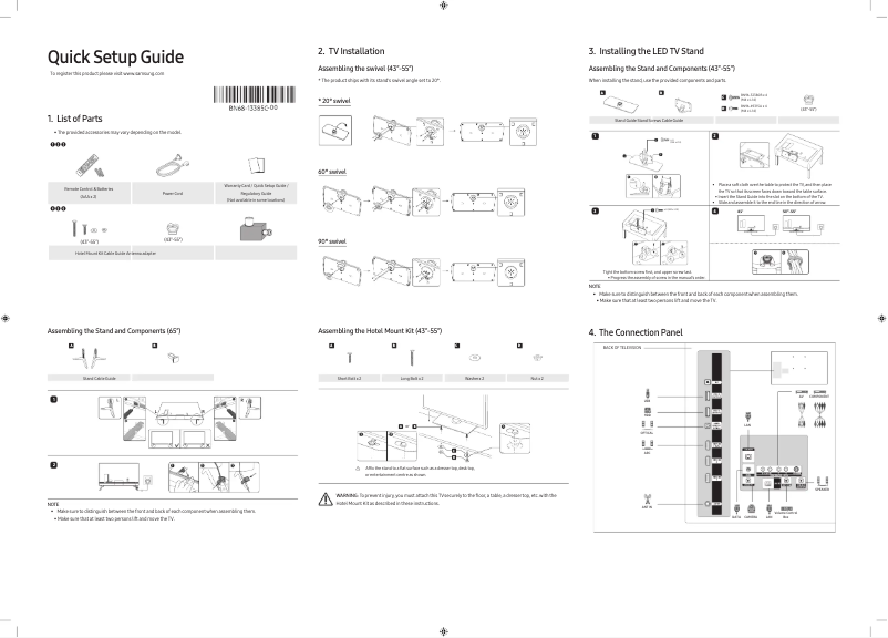 Page n°1 - Manuel utilisateur Samsung HG50AT690UJ