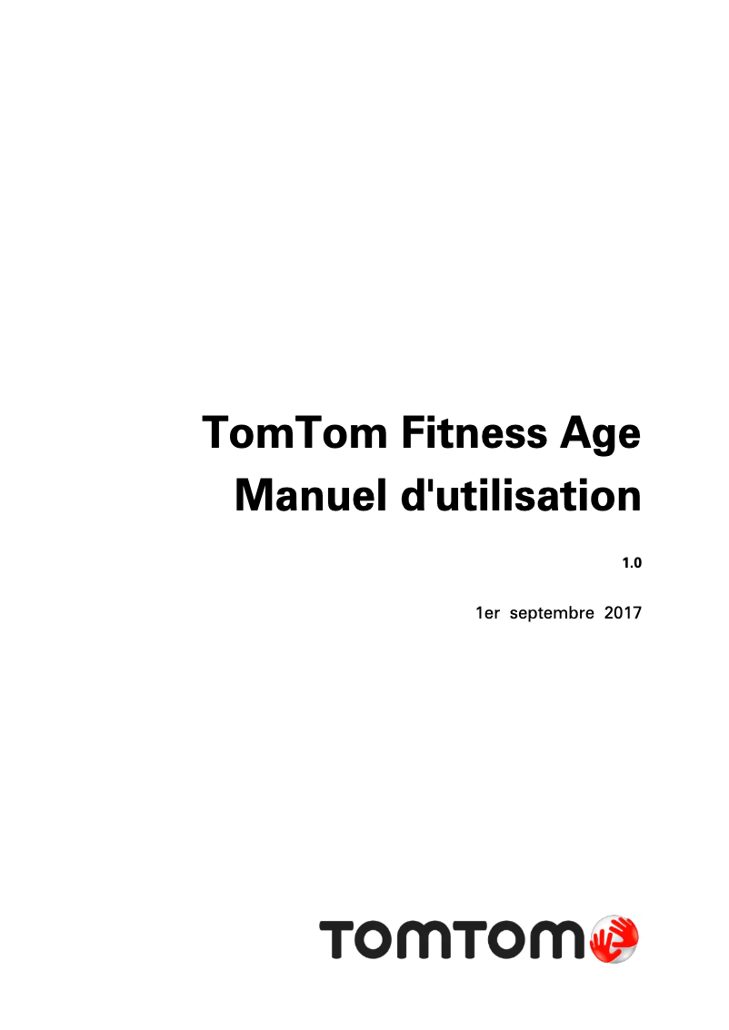 Page 1 de la notice Manuel utilisateur TomTom Fitness Age