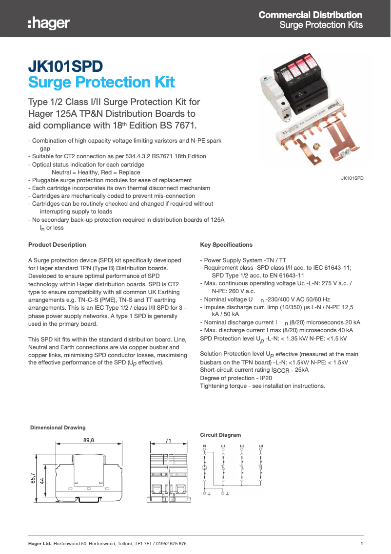 Image de la première page du manuel de l'appareil JK101SPD