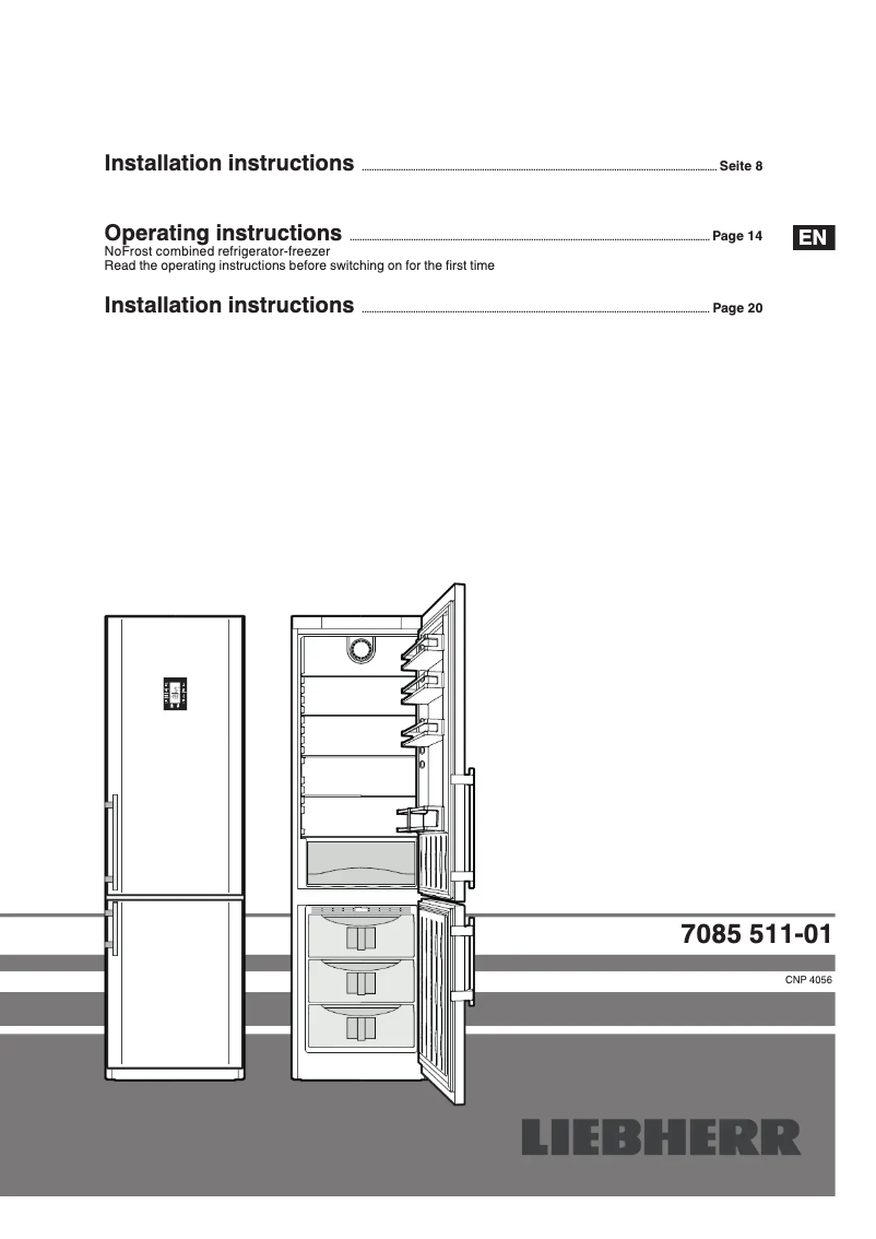 Page n°1 - Manuel utilisateur Liebherr CNP 4056