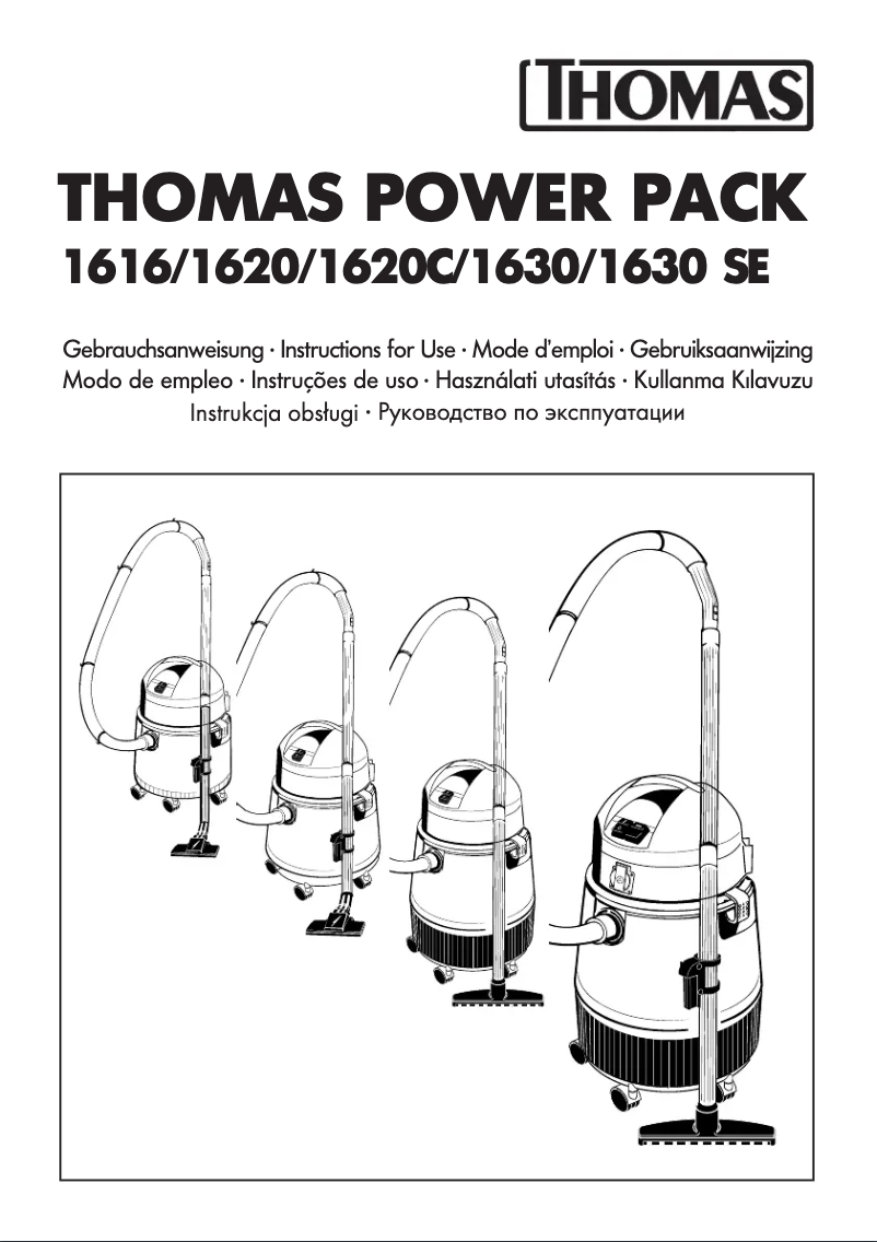 Page 1 de la notice Manuel utilisateur Thomas Power Pack 1620C
