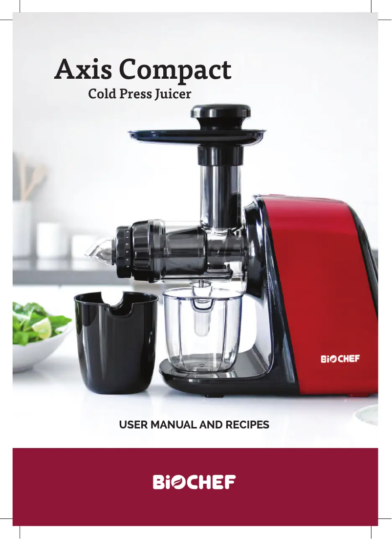 Page 1 de la notice Manuel utilisateur BioChef Axis Compact