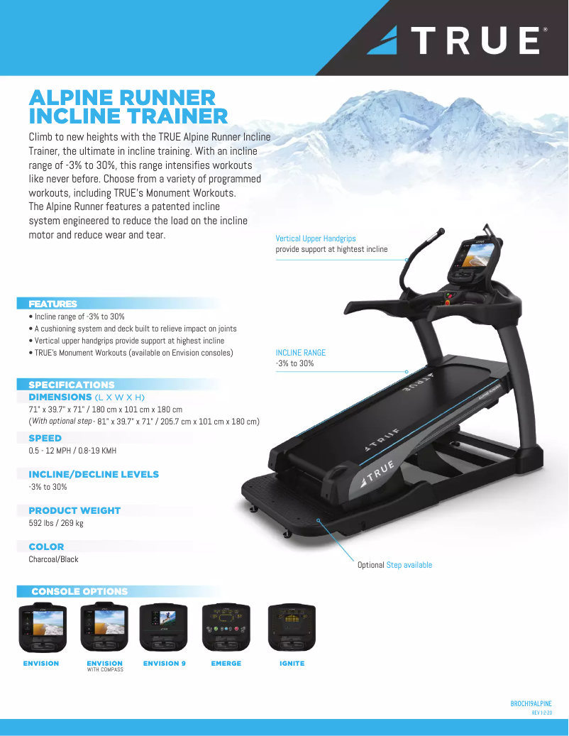 Image de la première page du manuel de l'appareil Alpine Runner Ti1000