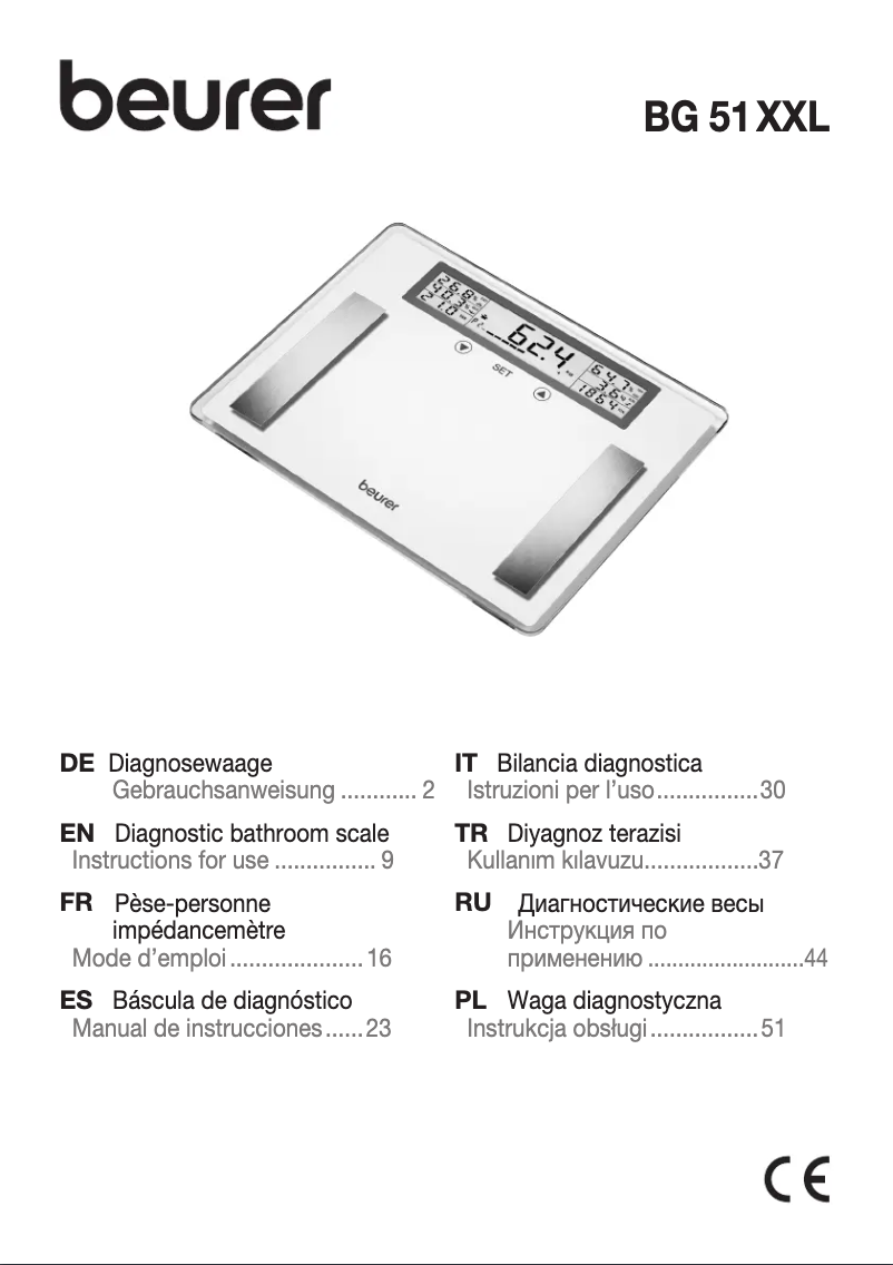Image de la première page du manuel de l'appareil BG 51
