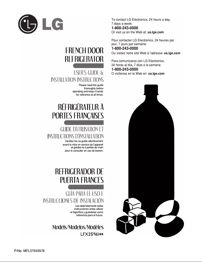 Image de la première page du manuel de l'appareil LFX25961SB