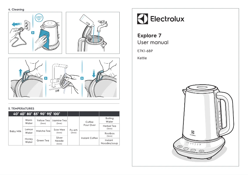 Image de la première page du manuel de l'appareil Explore 7 E7K1-6BP