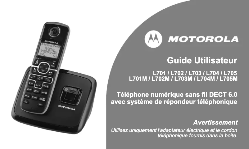 Página 1 del manual Manual de usuario Motorola L704