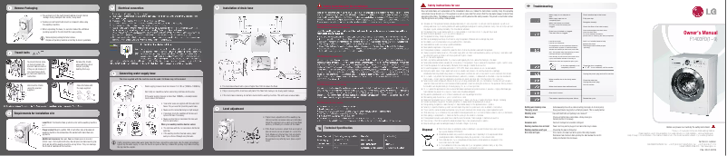 Página 1 del manual Manual de usuario LG WFL-9KG