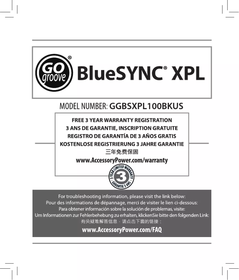 Página 1 del manual Manual de usuario GOgroove GGBSXPL100BKUS