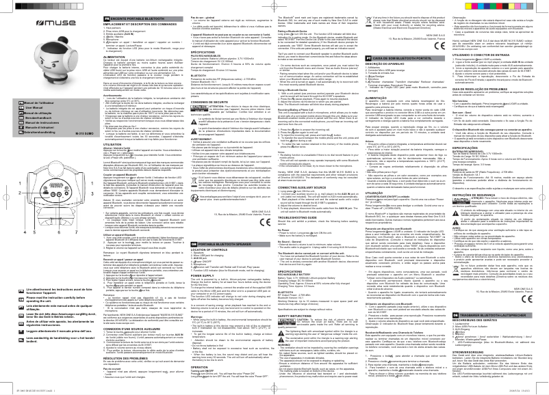 Page 1 de la notice Manuel utilisateur Muse M-315 SUMO