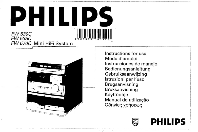 Page n°1 - Manuel utilisateur Philips FW530C