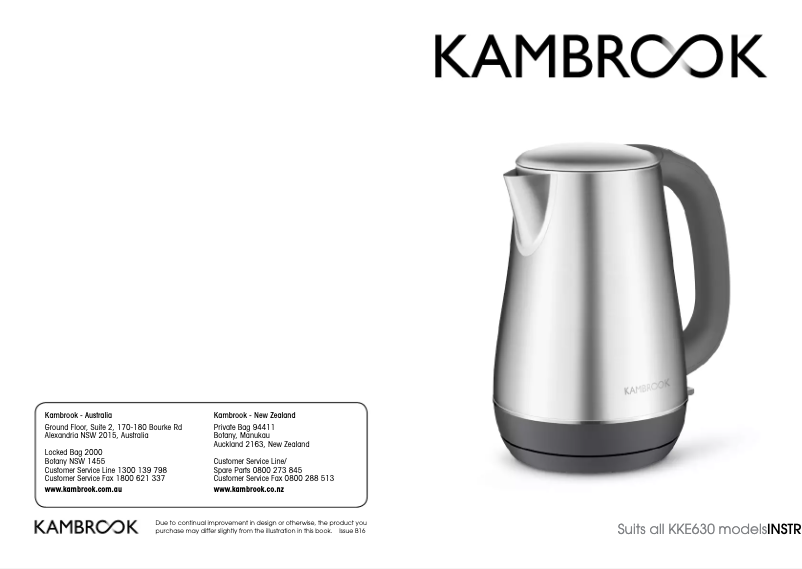 Page 1 de la notice Manuel utilisateur Kambrook KKE630