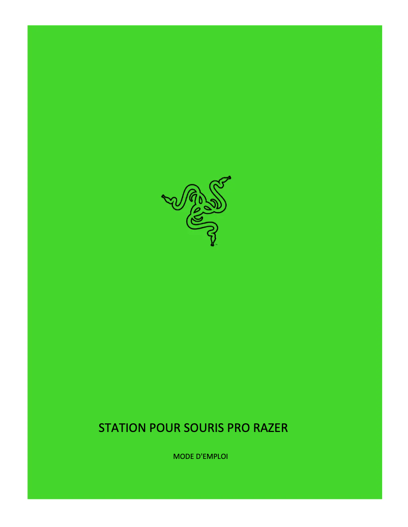 Page 1 de la notice Manuel utilisateur Razer Mouse Dock Pro