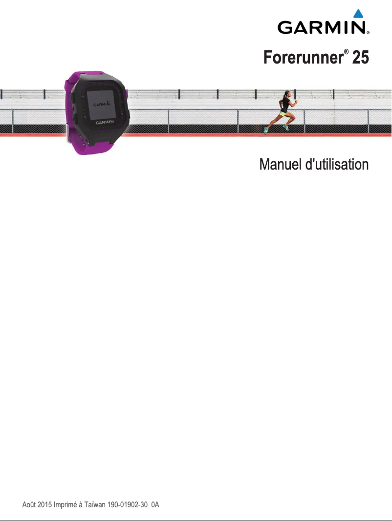 Image de la première page du manuel de l'appareil Forerunner 25