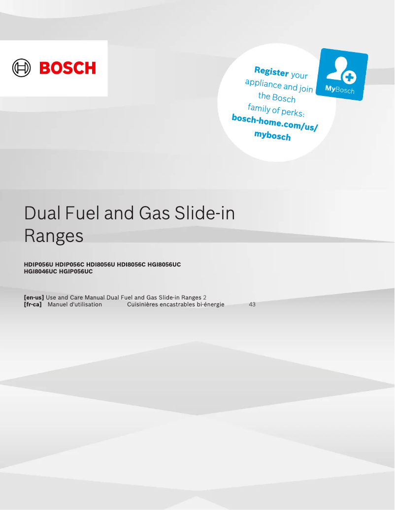Página 1 del manual Manual de usuario Bosch HDIP056C