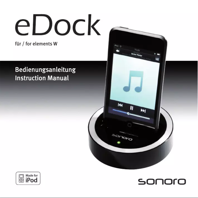 Page n°1 - Manuel utilisateur Sonoro eDock DS-4100SI