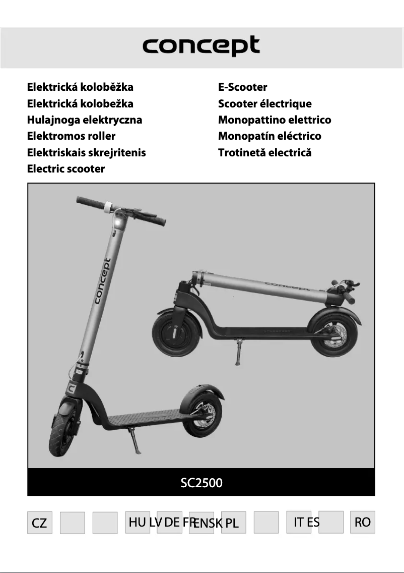 Page 1 de la notice Manuel utilisateur Concept SC2500