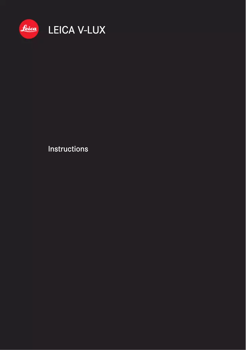 Imagen de la primera página del manual del dispositivo V-Lux (Typ 114)