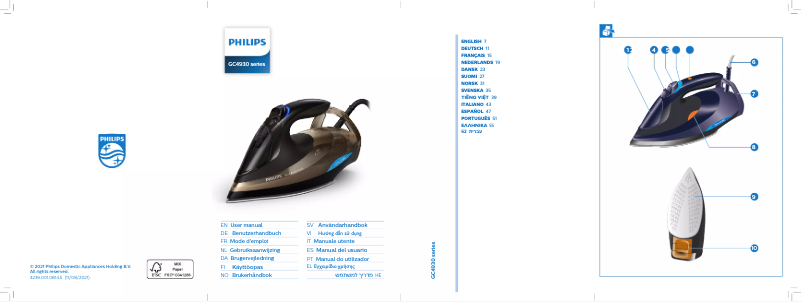 Page n°1 - Manuel utilisateur Philips Azur Advanced GC4937
