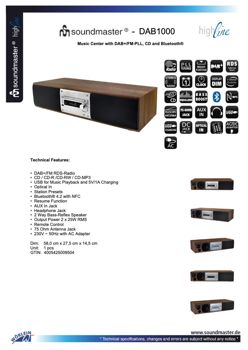 Image de la première page du manuel de l'appareil DAB1000