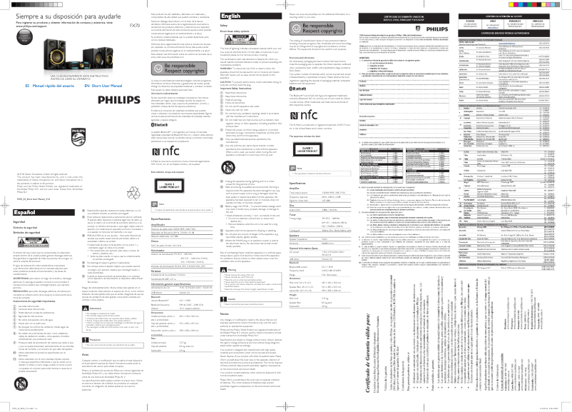 Page 1 de la notice Guide de démarrage rapide Philips FX70