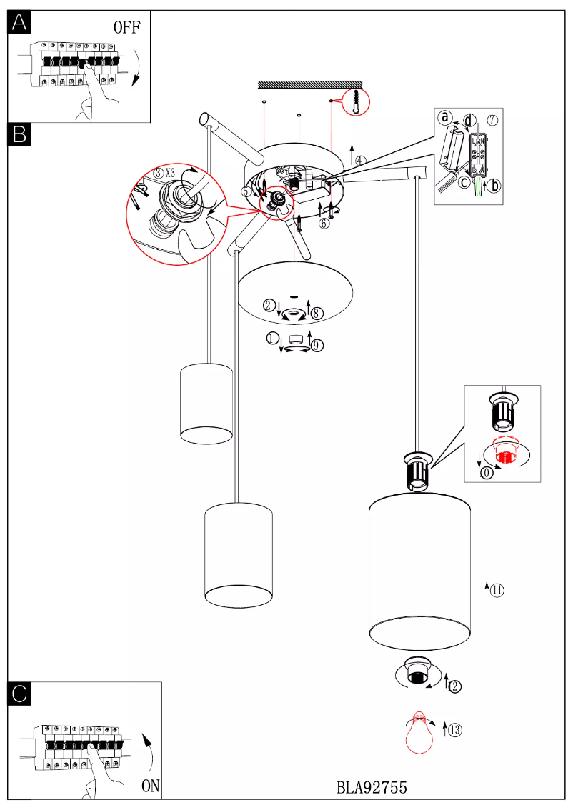 Page n°1 - Manuel utilisateur Eglo Tombolo