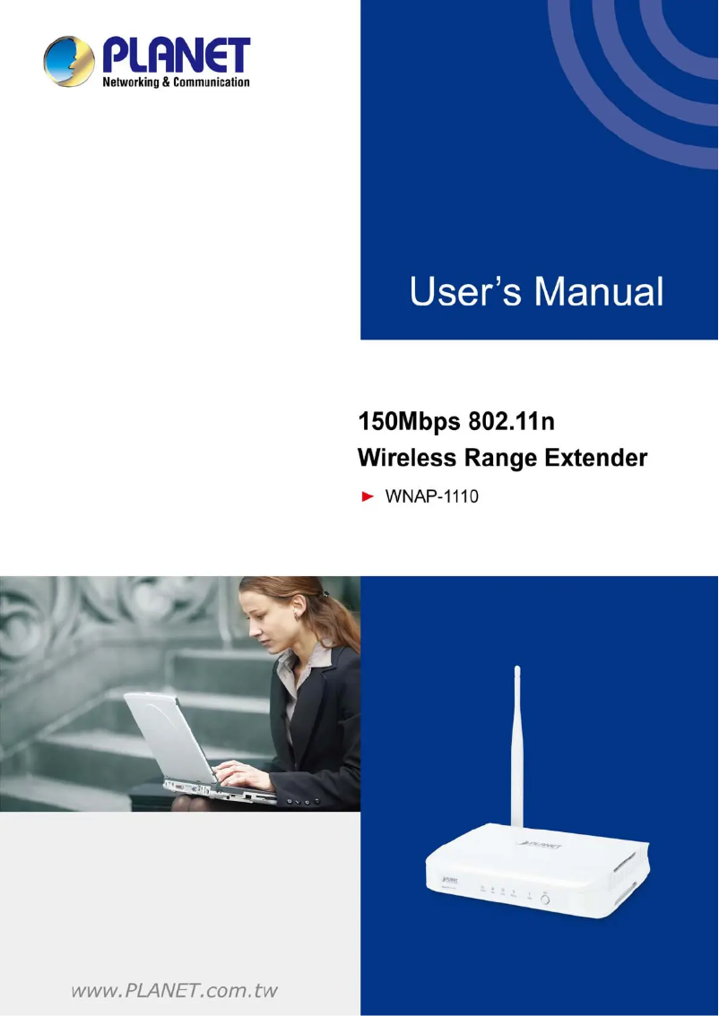 Page 1 de la notice Manuel utilisateur Planet WNAP-1110