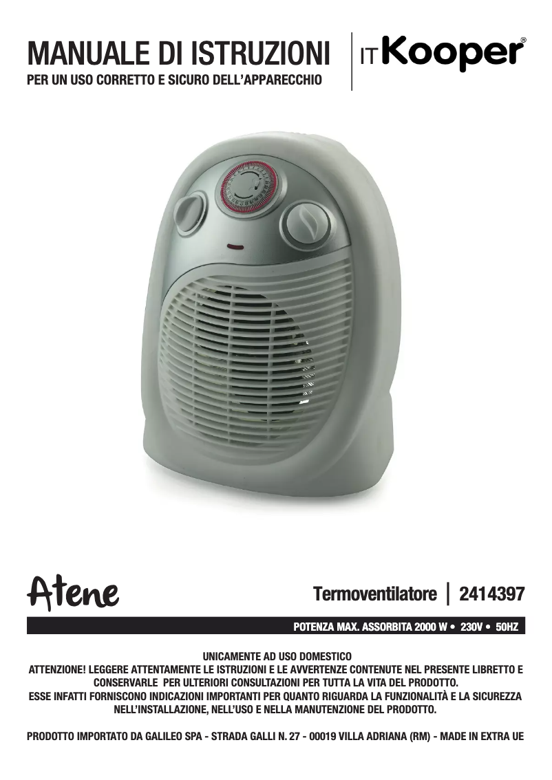 Página 1 del manual Manual de usuario Kooper 2414397